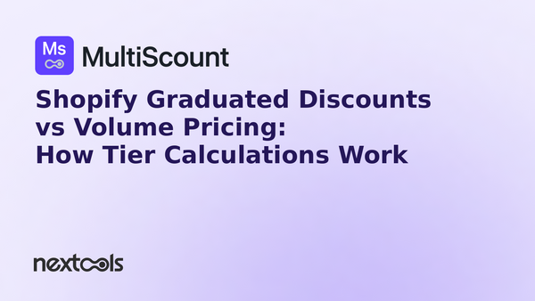 Shopify Graduated Discounts vs Volume Pricing: How Tier Calculations Work