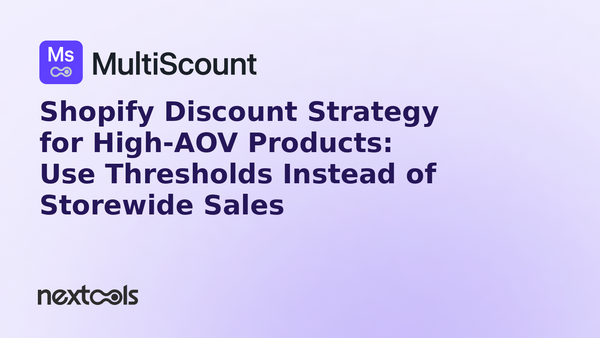 Shopify Discount Strategy for High-AOV Products: How to Use Thresholds Instead of Storewide Sales