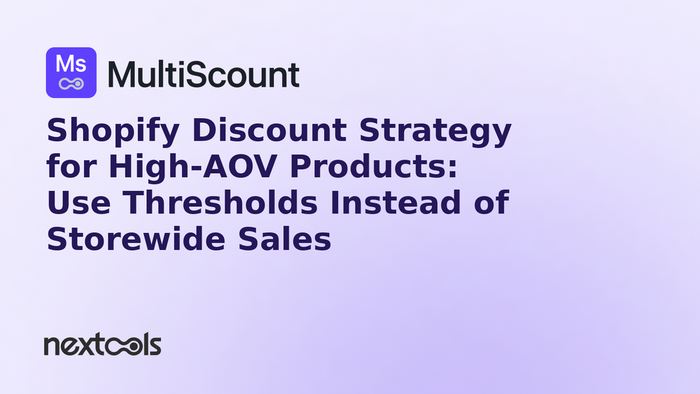 Shopify Discount Strategy for High-AOV Products: How to Use Thresholds Instead of Storewide Sales